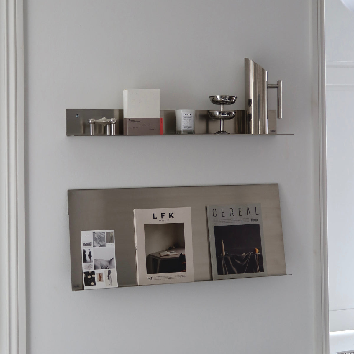 STEEL SHELF SKAGEN & MAGAZINE HOLDER BODØ SET