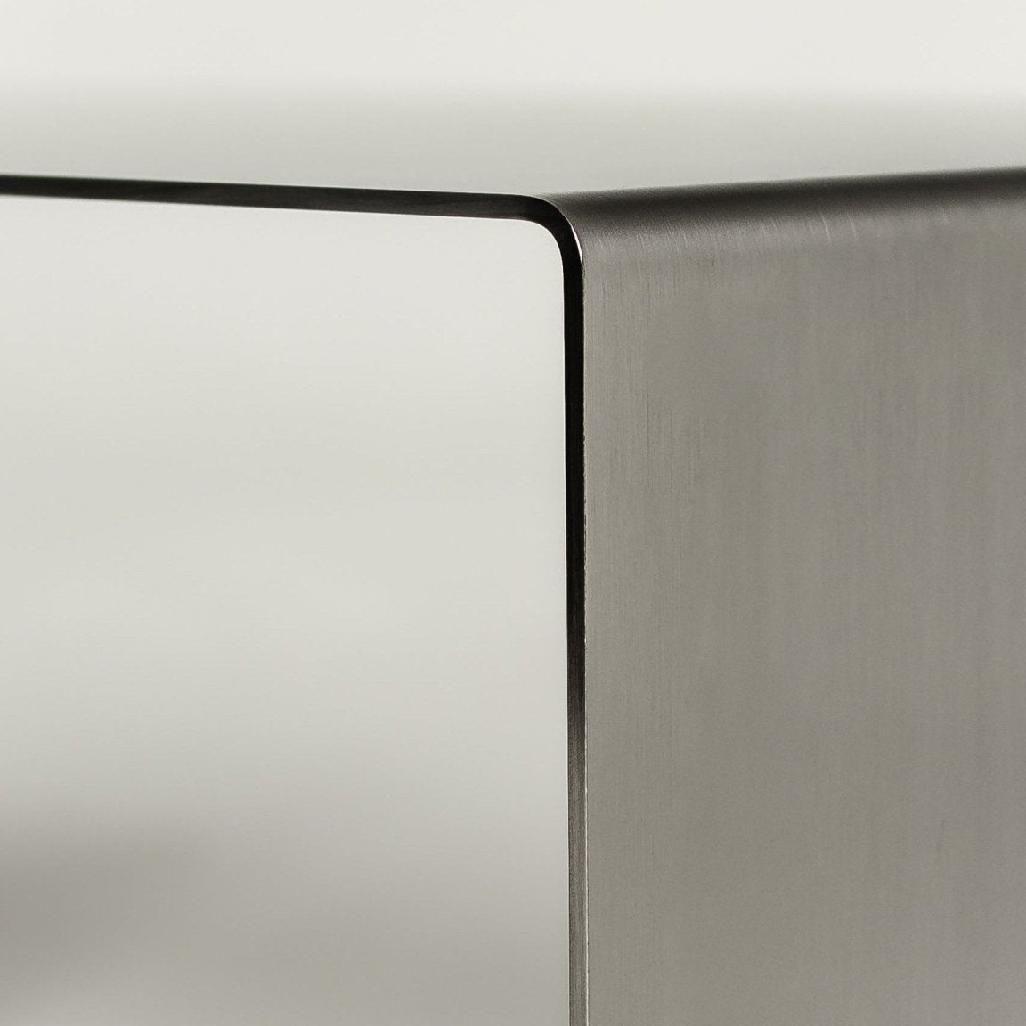 Coffee table COPENHAGEN in brushed stainless steel by Acier Studio