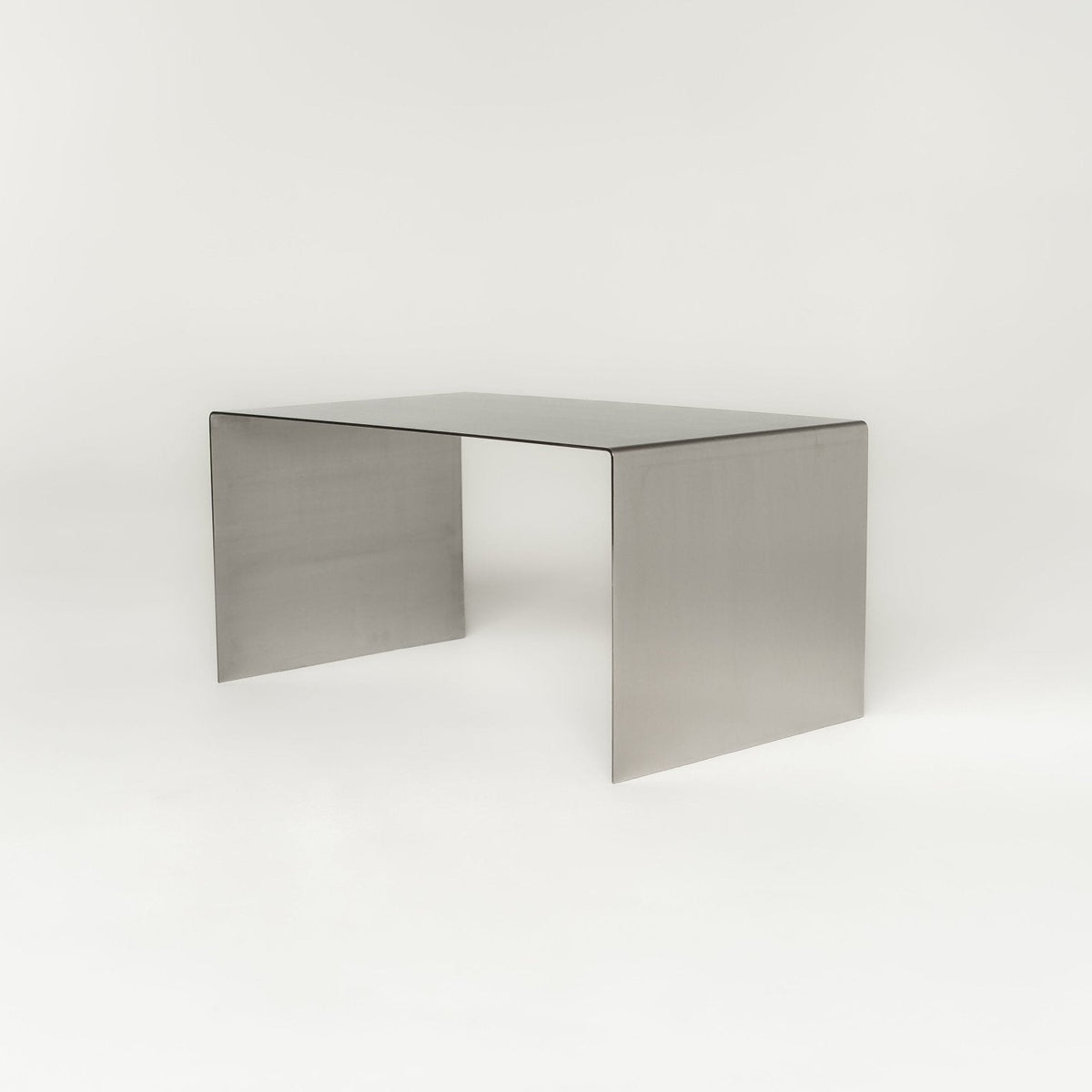 Coffee table COPENHAGEN in brushed stainless steel by Acier Studio